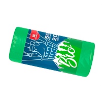 Мешки для мусора 50 л, биоразлагаемые, зеленые, в рулоне 20 шт., ПНД, 9 мкм, 640х540 мм, БИО, МБ2134 (МНБ 50-20ж) в Асбесте