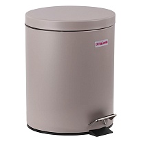 Ведро-контейнер для мусора (урна) с педалью LAIMA Classic, 12 л, серое, матовое, металл, со съемным внутренним ведром в Асбесте
