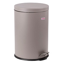 Ведро-контейнер для мусора (урна) с педалью LAIMA Classic, 20 л, серое, матовое, металл, со съемным внутренним ведром в Асбесте
