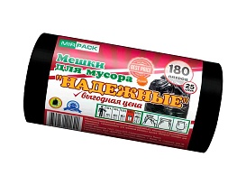 Мешки для мусора 180 л, ароматизированные, черные, в рулоне 25 шт., ПВД, 35 мкм, 1100х930 мм, НАДЕЖНЫЕ, 1802550 в Асбесте