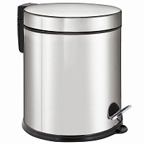 Ведро-контейнер для мусора урна с педалью LAIMA Classic Plus, 5 л, зеркальное в Асбесте