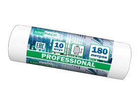 Мешки для мусора 180 л, прозрачные, в рулоне 10 шт., ПВД, 30 мкм, 1100х930 мм, PROFESSIONAL, 180104408 в Асбесте Мешки для мусора 180 л, прозрачные, в рулоне 10 шт., ПВД, 30 мкм, 1100х930 мм, PROFESSIONAL, 180104408 в Асбесте