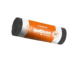 Мешки для мусора 20 л, черные, в рулоне 25 шт., ПНД, 6 мкм, 420х450 мм, SIBIRSKAYA, 101-001 S в Асбесте