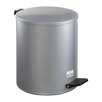 Ведро для мусора с педалью, усиленное, Титан, 15 л, серое, оцинкованная сталь в Асбесте
