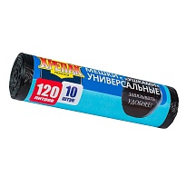 Мешки для мусора 120 л, с ушками, черные, в рулоне 10 шт., ПНД, 15 мкм, 1100х700 мм, Крепак, 4607075710474 в Асбесте Мешки для мусора 120 л, с ушками, черные, в рулоне 10 шт., ПНД, 15 мкм, 1100х700 мм, Крепак, 4607075710474 в Асбесте