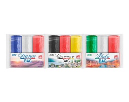 Мешки для мусора 30 л, ассорти, в рулоне 20 шт., ПНД, 9 мкм, 600х500 мм, GRIFON Триколор, 101-024 в Асбесте