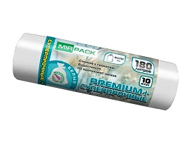 Мешки для мусора 180 л, ароматизированные, белые, в рулоне 10 шт., ПВД, 35 мкм, 1100х930 мм, PREMIUM+, 180105302 в Асбесте Мешки для мусора 180 л, ароматизированные, белые, в рулоне 10 шт., ПВД, 35 мкм, 1100х930 мм, PREMIUM+, 180105302 в Асбесте