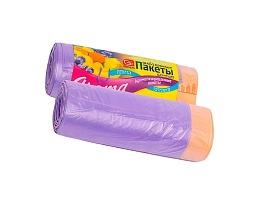 Мешки для мусора 35 л, ароматизированные, Лаванда, сиреневые, в рулоне 10 шт., ПНД, 12 мкм, 560х530 мм, GRIFON Aroma, 101-080 La в Асбесте