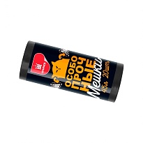 Мешки для мусора 45 л, черные, в рулоне 20 шт., ПНД, 14 мкм, 650х550 мм, Особопрочные, МП7795 в Асбесте