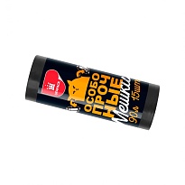 Мешки для мусора 90 л, черные, рулон 15 шт., ПНД, 20 мкм, 850х650 мм, Особопрочные, МП7825 в Асбесте