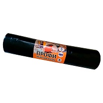 Мешки для мусора 480 л, черные, в рулоне 5 шт., ПВД, 65 мкм, 1700х1300 мм, Концепция Быта Профи, 603735 в Асбесте