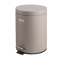 Ведро-контейнер для мусора (урна) с педалью LAIMA Classic, 5 л, серое, матовое, металл, со съемным внутренним ведром в Асбесте