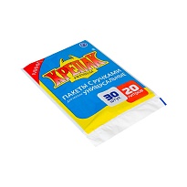 Мешки для мусора 20 л, с ручками, черные, в пачке 20 шт., ПНД, 10 мкм, 550х440 мм, Крепак, 4607075710023 в Асбесте