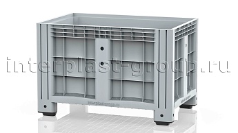 Контейнер iBox сплошной на ножках серый в Асбесте